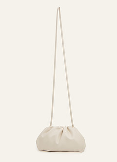 front Soft Pleated Faux Shearling Clutch