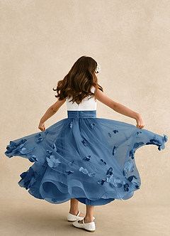 Azazie Vi Flower Girl Dresses Twilight A-Line Sleeveless Tulle Dress image3