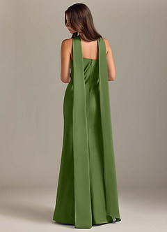 Azazie Kinsley Robes de demoiselle d'honneur Robe Sirène en Satin extensible Fente Latérale Genévrier image2