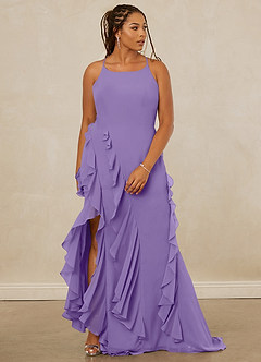Christian Siriano Bridal for Azazie 1006 Bridesmaid Dresses Tahiti Mermaid Ruched Chiffon Dress image10