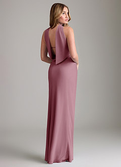 Azazie Lusinda Bridesmaid Dresses Vintage Mauve Mermaid Off the Shoulder Chiffon Convertible Dress image6