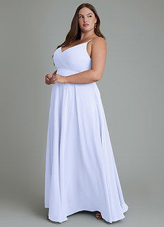 Azazie Amani Bridesmaid Dresses Lavender A-Line Pleated Chiffon Dress image11