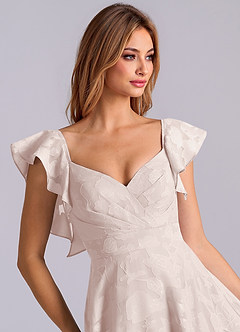 Azazie Leilani Jurken voor bruidsmeisjes Jurk van Bloemen Burn-out met A-Lijn Sweetheart Halslijn Blozend Roze image7