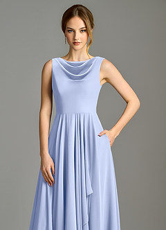 Azazie Wonderland Brautjungfernkleider A-Linie Plissee Chiffon Kleid Eis image7