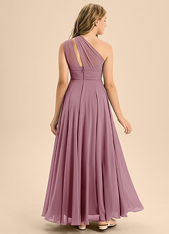 Azazie Charlize Junior Vintage Mauve A-Line Pleated Chiffon Dress image2