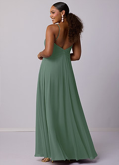 Barbie ♥ Azazie Bridesmaid Dresses Eucalyptus A-Line Chiffon Dress image8