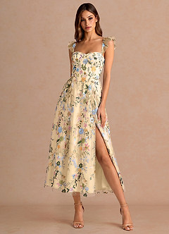Denisse Lemon Multi Midi Dress image3