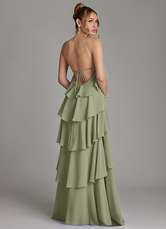 Azazie Deena Bridesmaid Dresses Pistachio A-Line Ruched Chiffon Dress image2