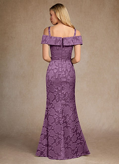 Azazie Canton Mother of the Bride Dresses Wisteria Mermaid Off the Shoulder Floral Burnout Dress image4