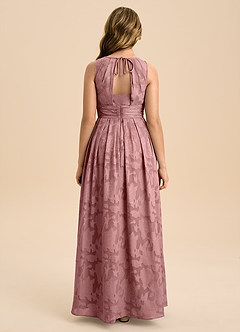 Azazie Bibiane Junior Klä av A-Line i Blommig Utbrändhet Plisserad image2