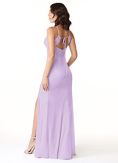 Azazie Reneya Bridesmaid Dresses Lilac Mermaid Bow Mesh Dress image4