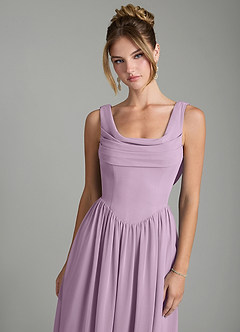 Azazie Novi Bridesmaid Dresses Wisteria A-Line Pleated Chiffon Dress image6