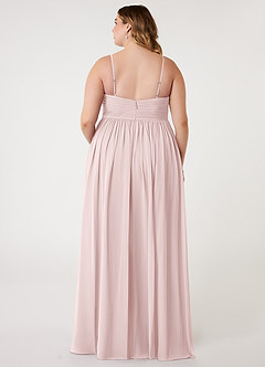 Azazie Alia Bridesmaid Dresses Blushing Pink A-Line Pleated Chiffon Dress image7