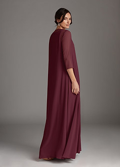 Azazie Kana Mother of the Bride Dresses Cabernet A-Line Scoop lace Chiffon Dress image5