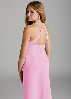 Azazie Becca Junior Candy Pink Mermaid Chiffon Dress image2