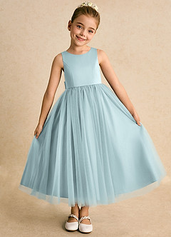 Azazie Solia Robe Demoiselle D'honneur Fillette Robe Princesse en Tulle Arc Brume image5