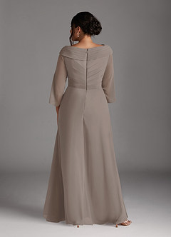 Azazie Jaycee Mother of the Bride Dresses Taupe A-Line Chiffon Dress image8