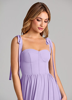 Azazie Anastacia Bridesmaid Dresses Lilac A-Line Sweetheart Neckline Chiffon Dress image7