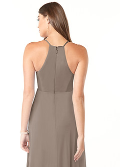 Azazie Annabelle Abiti da damigella d'onore premaman Abito A-Line con Scollo a V a Pieghe Maglia Floor-Length image3