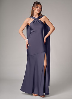 Azazie Kinsley Brautjungfernkleider Meerjungfrau-Linie Seitliche Cut-Outs Stretch-Satin Kleid Sturm image5