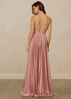 Christian Siriano Bridal for Azazie 1007 Bridesmaid Dresses Rosette A-Line Pleated Stretch Satin Dress image6