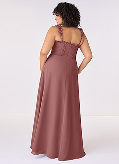 Barbie ♥ Azazie Final Sale Desert Rose A-Line Sweetheart Neckline Chiffon Dress image7