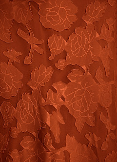 Azazie Kieryn Bridesmaid Dresses Paprika Mermaid Pleated Floral Burnout Dress image13