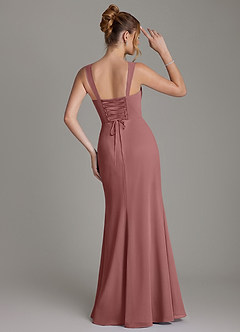 Azazie Agustina Bridesmaid Dresses Desert Rose Mermaid Corset Chiffon Dress image7