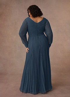 Azazie Zina Mother of the Bride Dresses Neptune A-Line Pleated Chiffon Dress image8