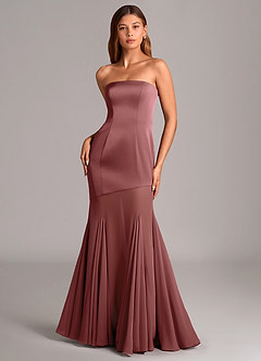 Azazie Uma Bridesmaid Dresses Amethyst Mermaid Strapless Chiffon Convertible Dress image1