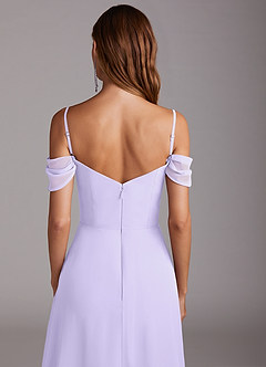 Azazie Marley Bridesmaid Dresses Lilac A-Line Off the Shoulder Chiffon Convertible Dress image9
