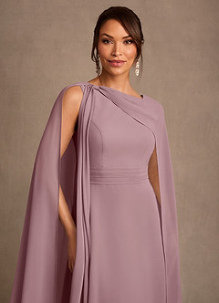 Azazie Liddie Kleider für die Brautmutter A-Linie Plissee Chiffon Kleid Altrosa image6