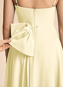 Azazie Bear Junior Lemon Sorbet A-Line Pleated Chiffon Dress image8