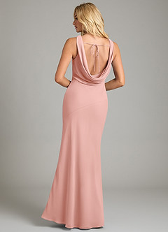 Azazie Rylina Vestidos de damas de honor Vestido de Rosetón de Gasa de Corte Sirena con Plisado image6