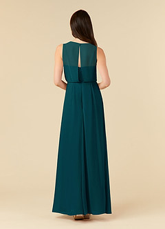Azazie Marchioness Mother of the Bride Dresses Pine A-Line Scoop Pleated Chiffon Dress image2