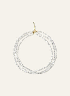 front Multi Layer Pearl Choker Necklace