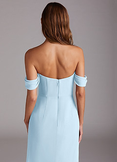 Azazie Saige Bridesmaid Dresses Sky Blue A-Line Off the Shoulder Chiffon Convertible Dress image6