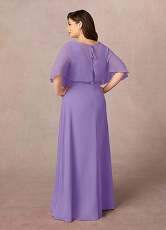 Azazie Oksana Mother of the Bride Dresses Tahiti A-Line V-Neck Pleated Chiffon Dress image9