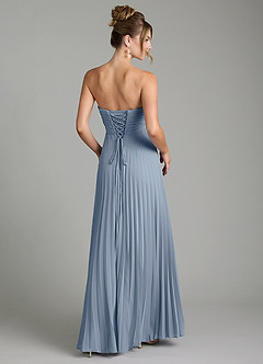 Azazie Tempest Bridesmaid Dresses Dusty Blue Empire Corset Chiffon Convertible Dress image5