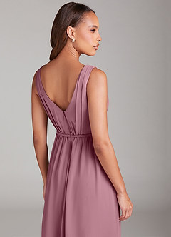 Azazie Tanicia Brautjungfernkleider A-Linie Plissee Chiffon Kleid Vintage Mauve image6