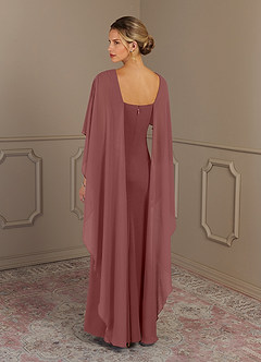 Azazie Dion Mother of the Bride Dresses Desert Rose Sheath Scoop Stretch Crepe Dress image2