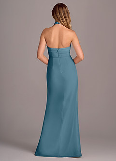 Azazie Jemma Bridesmaid Dresses Bermuda Sheath Pleated Chiffon Dress image2