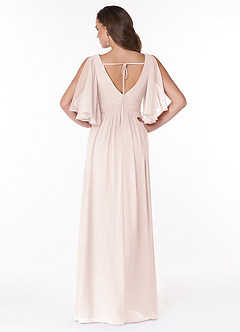 Azazie Temeka Bridesmaid Dresses A-Line Ruched Chiffon Floor-Length Dress image4