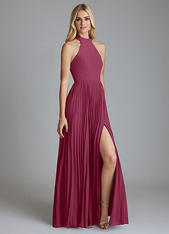 Azazie Keita Final Sale Black A-Line Pleated Chiffon Dress image4