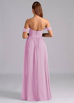 Azazie Saige Maternity Bridesmaid Dresses A-Line Pleated Chiffon Floor-Length Dress image2