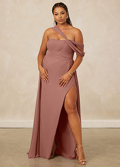 Christian Siriano Bridal for Azazie 1014 Bridesmaid Dresses Cedar Rose A-Line Off the Shoulder Chiffon Dress image12