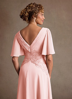 Azazie Milliat Suknie dla Matki Panny Młodej Linia A Koronka Szyfon Długość podłogi Sukienka image6