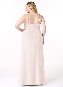 Azazie Leo Bridesmaid Dresses Rose Petal Mermaid V-Neck Pleated Chiffon Dress image8