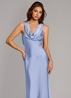 Azazie Cheryl Brautjungfernkleider Meerjungfrau-Linie Stretch-Satin Kleid Eis image6