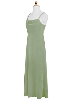 Azazie Solange Junior Dusty Sage A-Line Velvet Dress image9